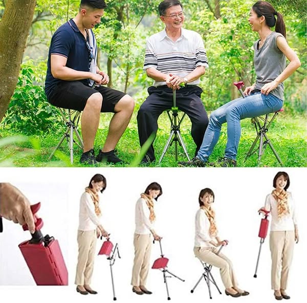 Clearance price $29.98Folding stool with crutchesBEST GIFT FOR ELDERLY PEOPLE