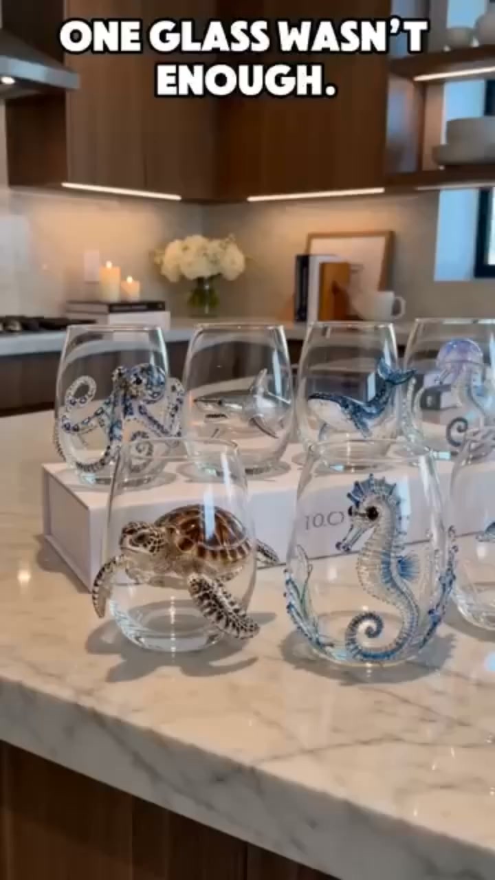 The Perfect Beach House Gift 3D Ocean Animal Artisan Glassware Collection