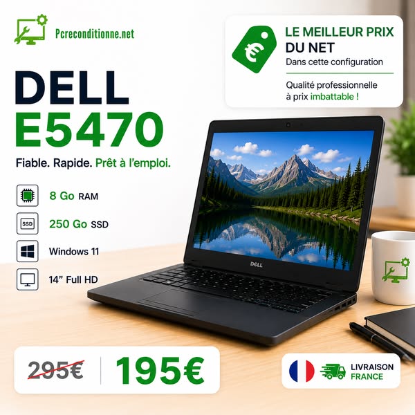 Dell E5470 à 195€ | Le Meilleur Prix du Net