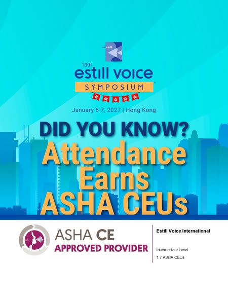 Earn ASHA CEUs | Estill World Voice Symposium
