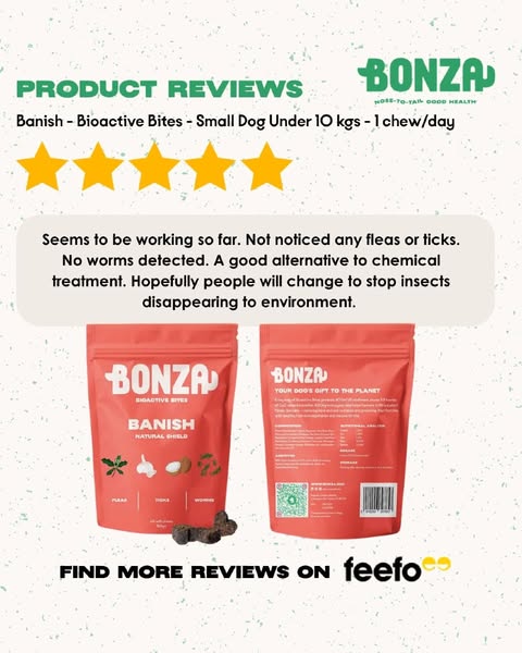 Anúncio de Bonza Dog Foods