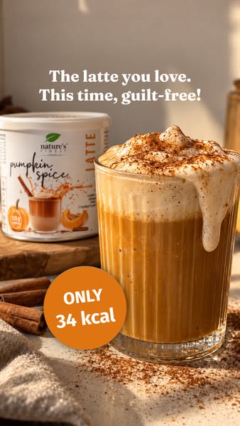 Latte with only 34 kcal
