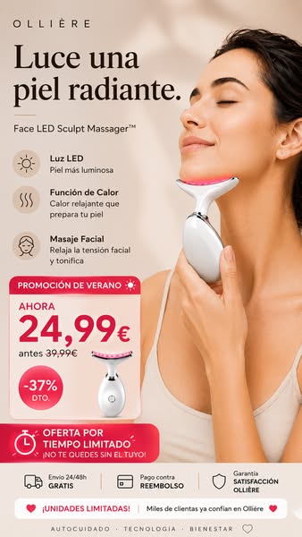 Masajeador Facial LED Sculpt · OFERTA 24,99 €