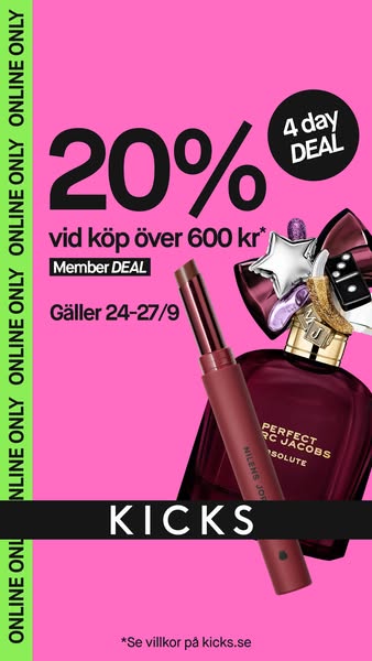 20% vid köp för 600 kr