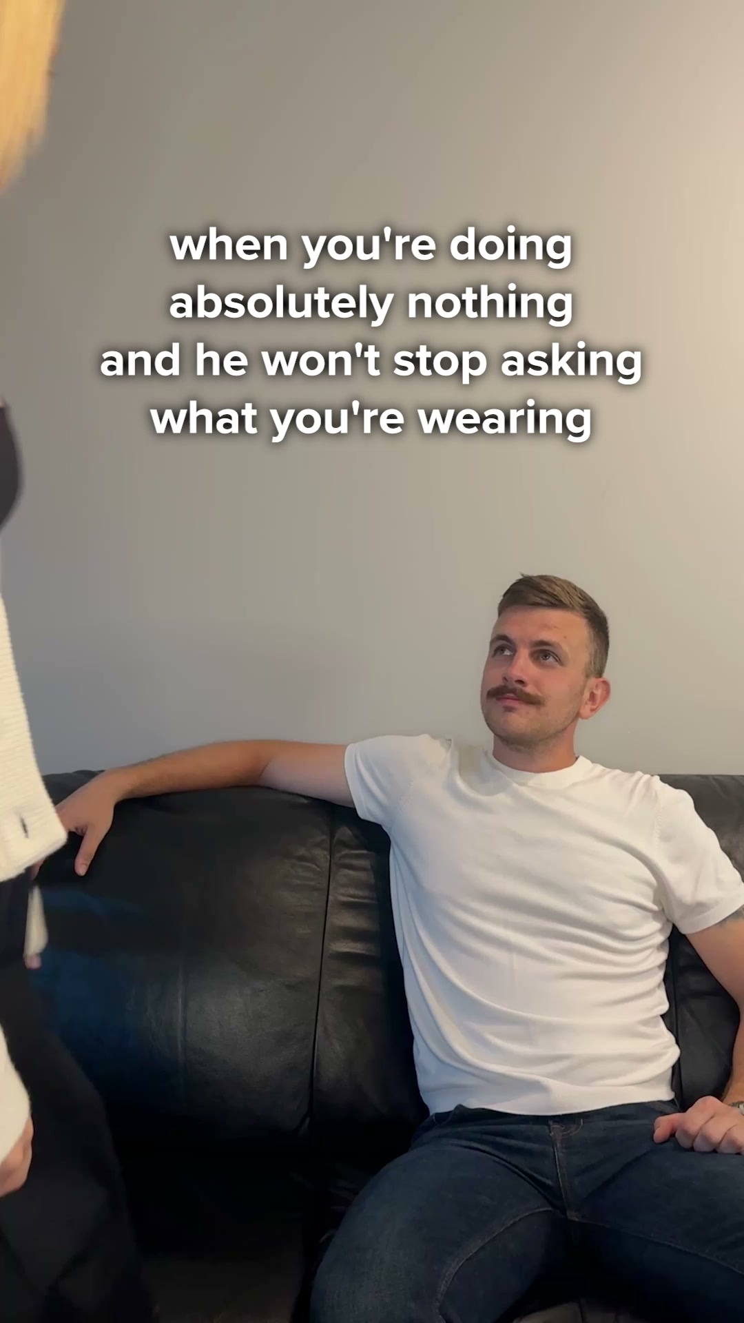 He would not stop asking what she was wearing.