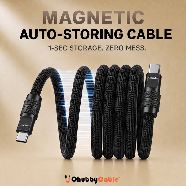 240W Magnetic Braided USB-C Fast Charging Cable | ChubbyCable