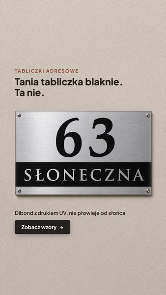 Tabliczka, która nie płowieje