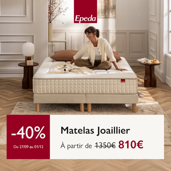 40% sur votre matelas