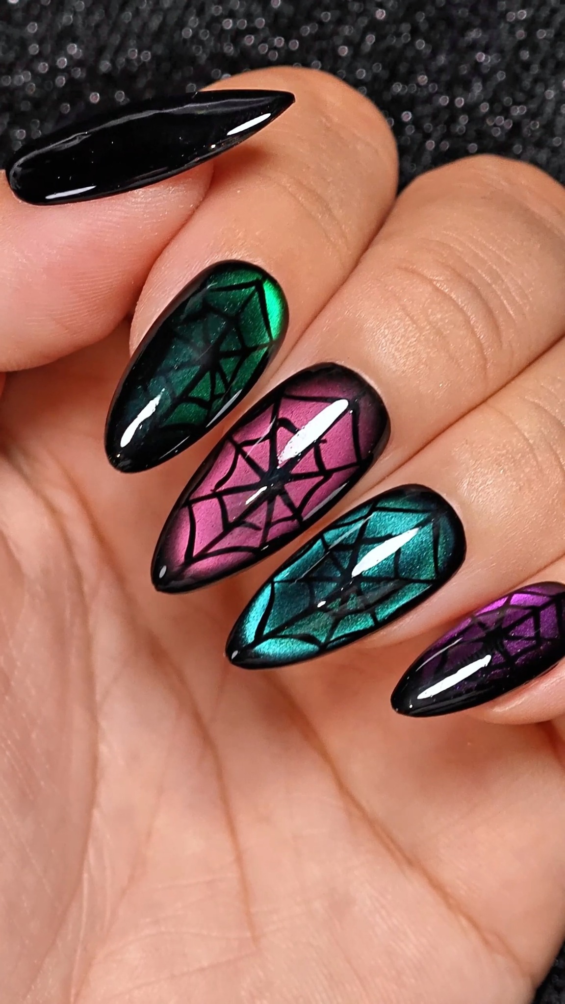 Glowing Halloween Nails
