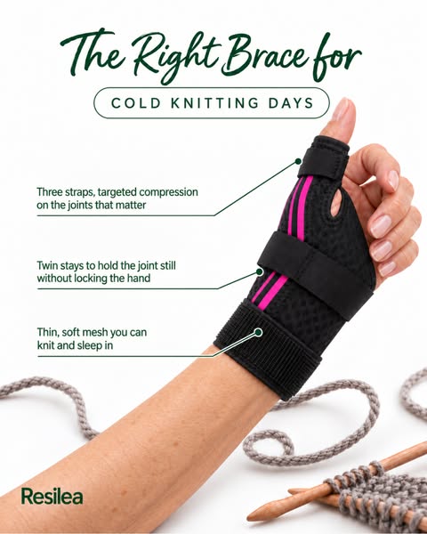 Thumb Stabilizer + Twin Support Stays – Soft Support, Fingers Free | Resilea