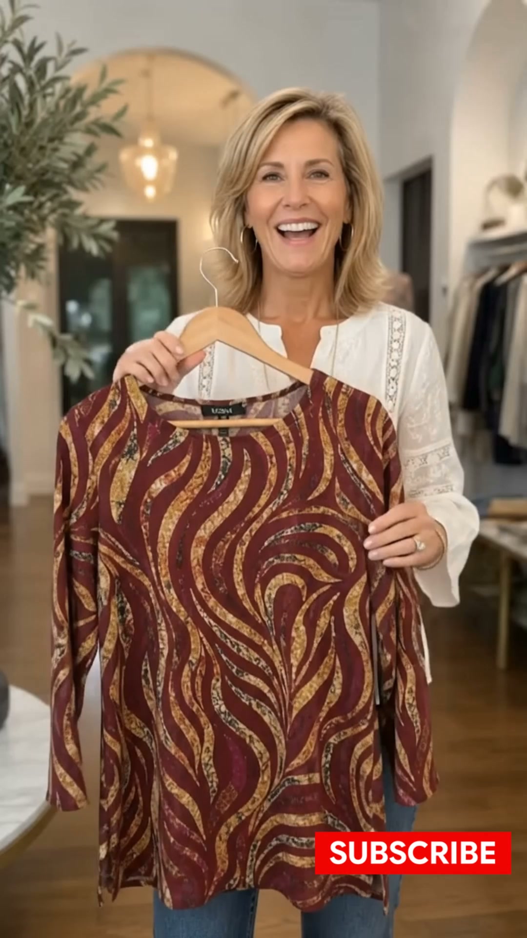 35% OFF! Golden Swirl Pocket Tunic