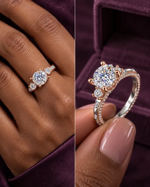 MARDAZA 925 Sterling Silver Moissanite Ring