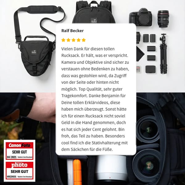 Rucksack Set mit Tasche