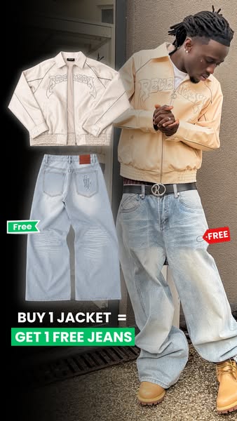 FAUX-LEATHER JACKET [BEIGE]