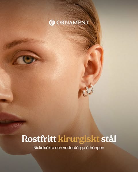 Örhängen i kirurgiskt stål