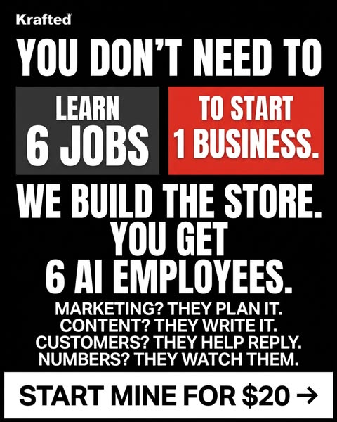 Get Your $20 Store + 6 AI Employees