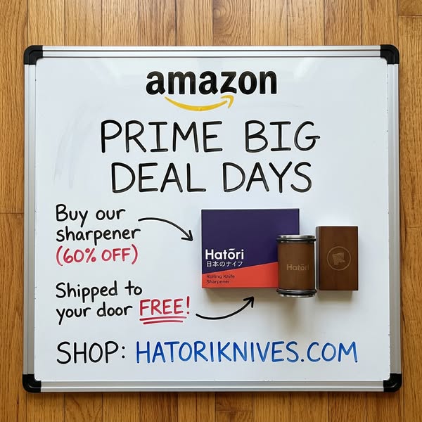 Prime Big Deal Days. Our sharpener 60% off, shipped free.