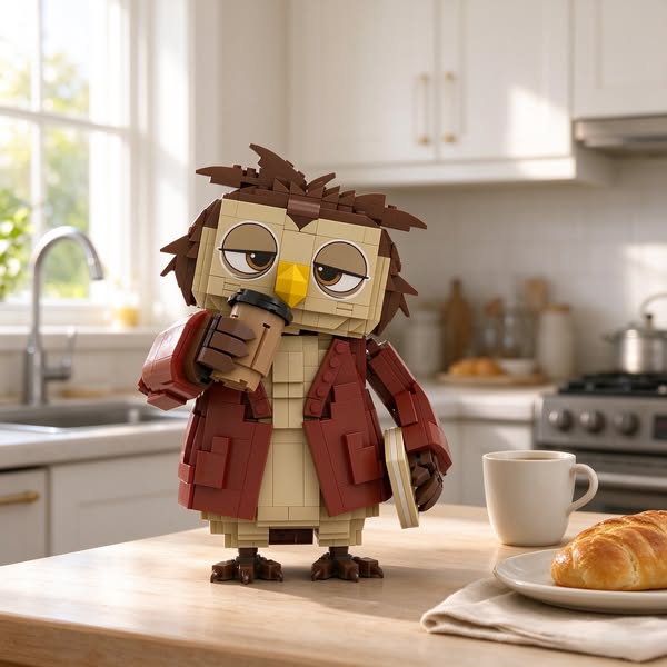Even Owls Need Coffee to Survive!