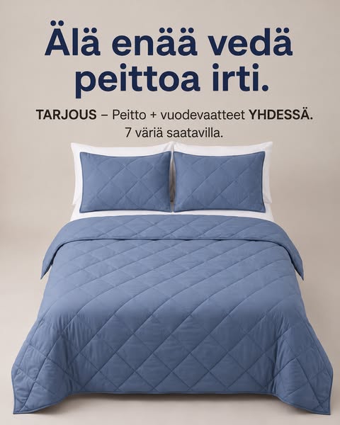 Ei enää pussilakanan vaihtoa