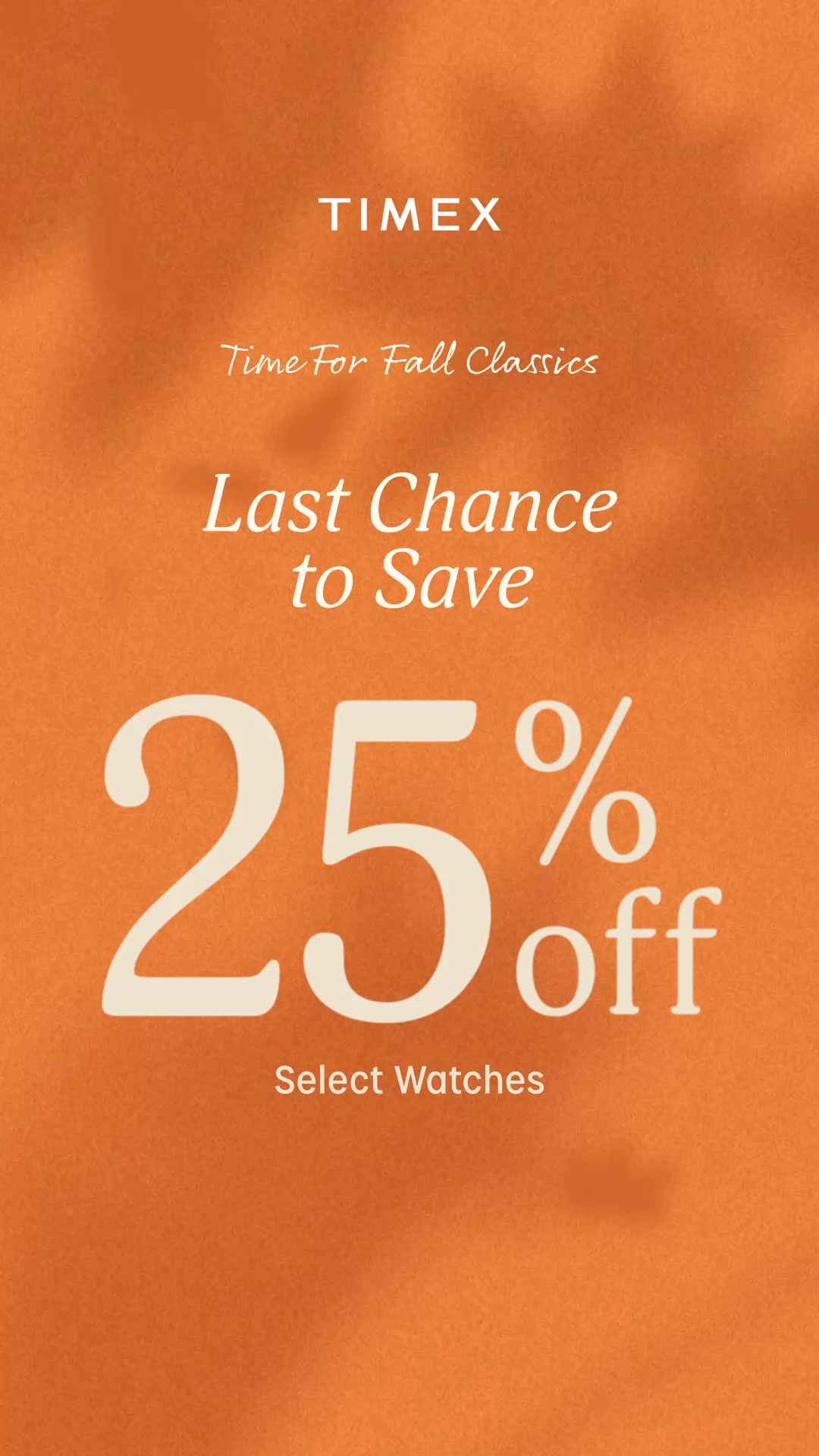 25% Off For Fall