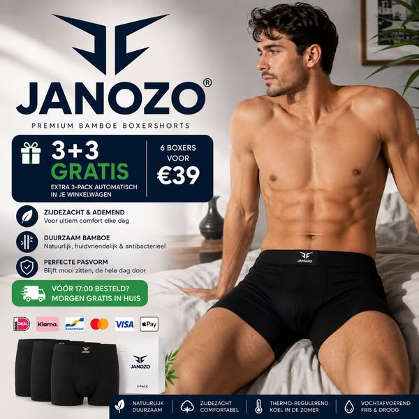 6 Premium bamboe boxers voor €39