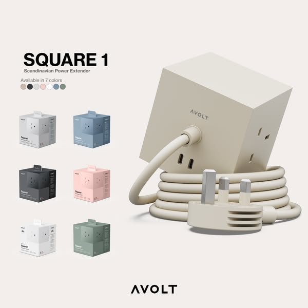 The Square 1 USB-C is a stylish and functional power strip, perfect for homes, offices, and public spaces.