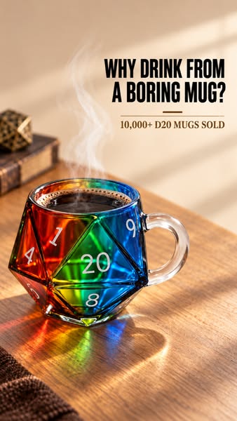 Drink Coffee From a Giant D20