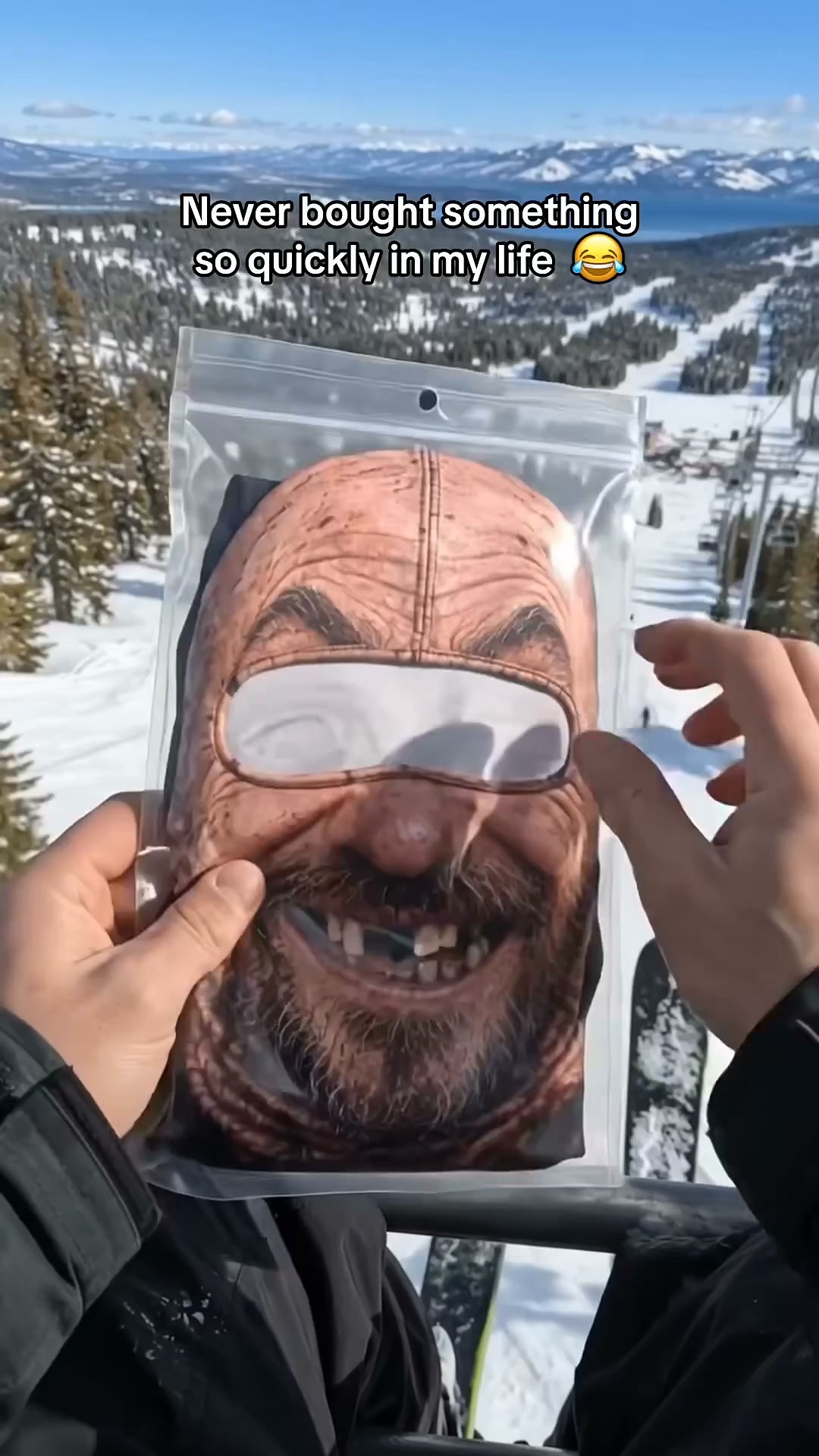 Funny Realistic Face Ski Mask