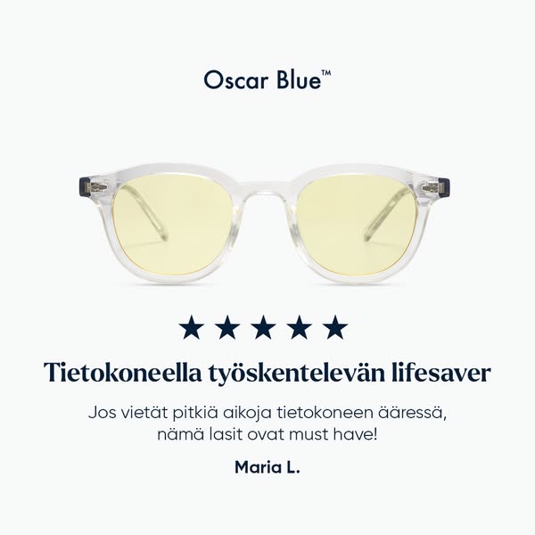 Toimistotyön "suojalasit"