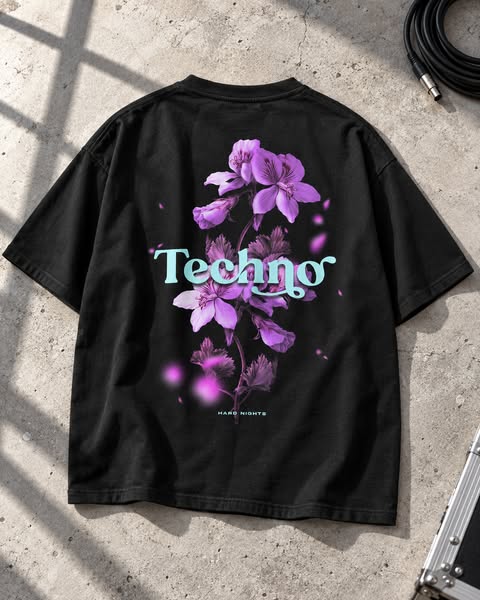 Techno Flowers (Oversized Shirt)