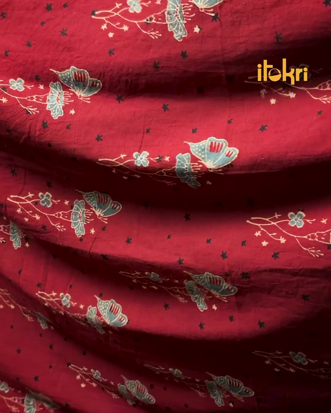 Ajrakh on mul cotton is the lightest base the block print sits on