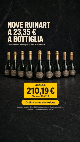 Dodici champagne a 18,33€ a bottiglia