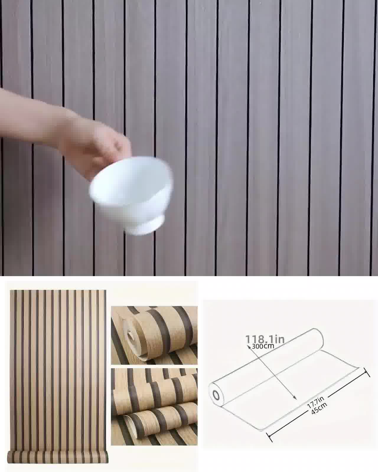¡Adhesivo de pared con aspecto de madera natural!
