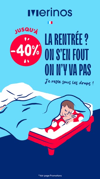 40% sur votre matelas