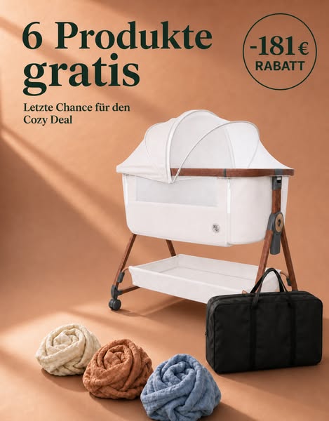 6 Produkte gratis + 181 € Rabatt - der Cozy Deal