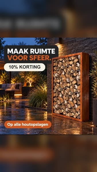 10% korting op houtopslagen