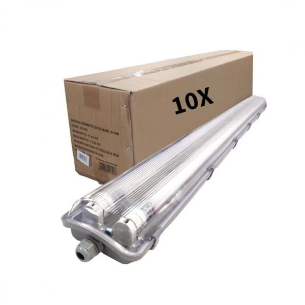 10 st. paket med LED armatur för utomhus- eller inomhusinstallation