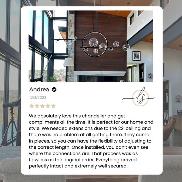 "We absolutely love this chandelier"