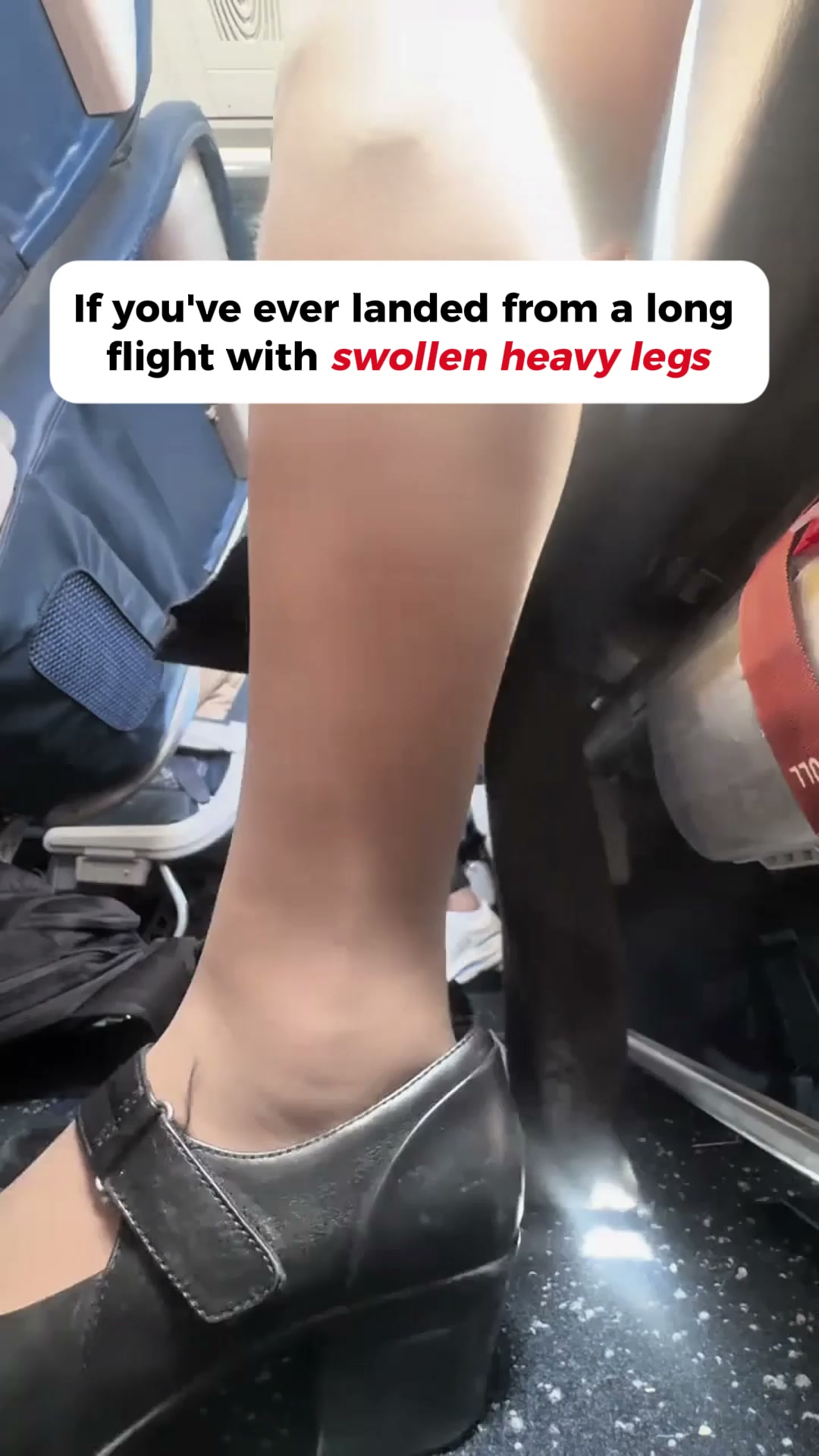 No more heavy, swollen legs after flying