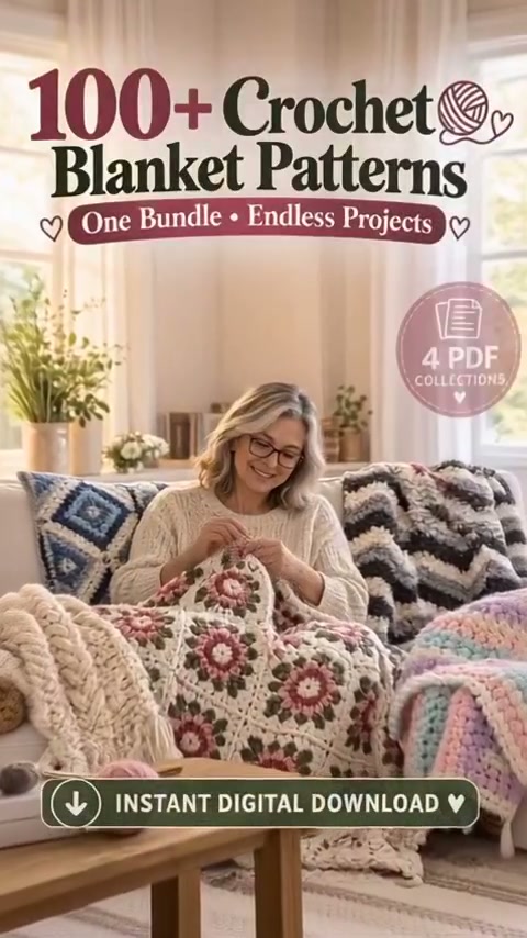 100+ Crochet Blanket Patterns — One Beautiful Bundle