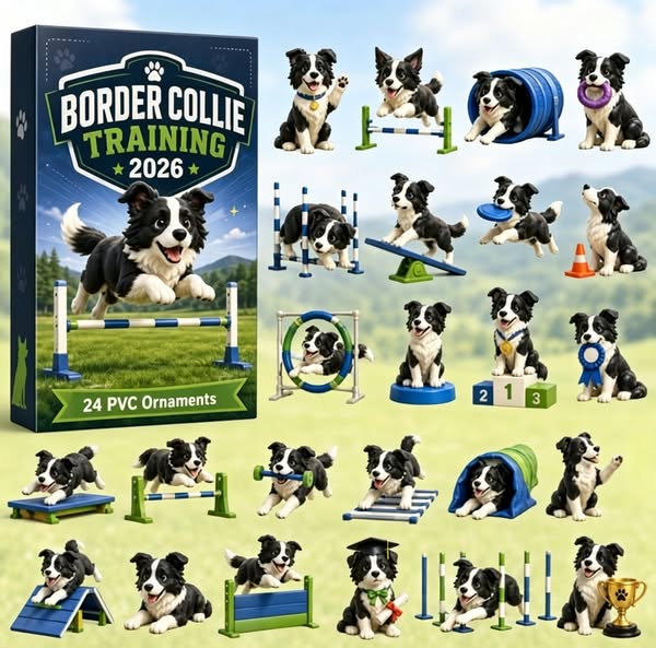 Border Collie Training Advent Calendar 2026 | 24 PVC Collectible Ornaments