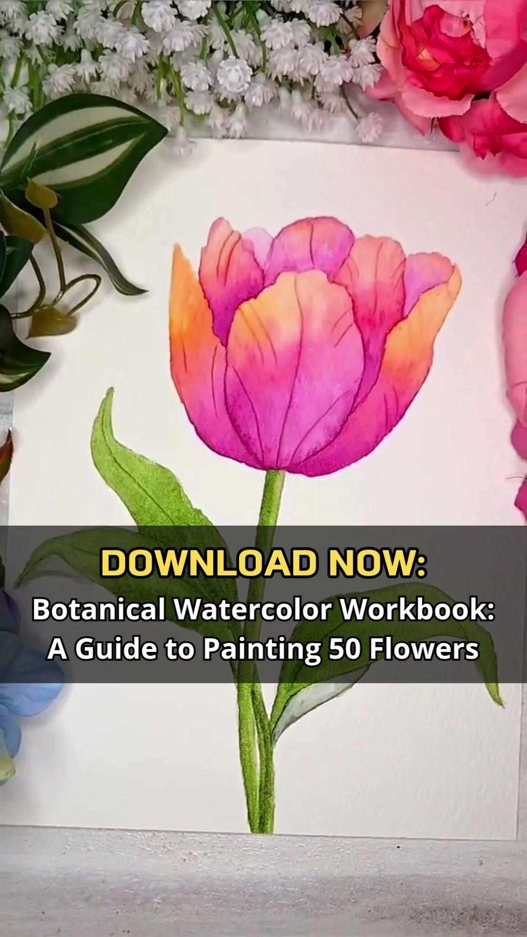 Paint Beautiful Watercolor Flowers Step by Step