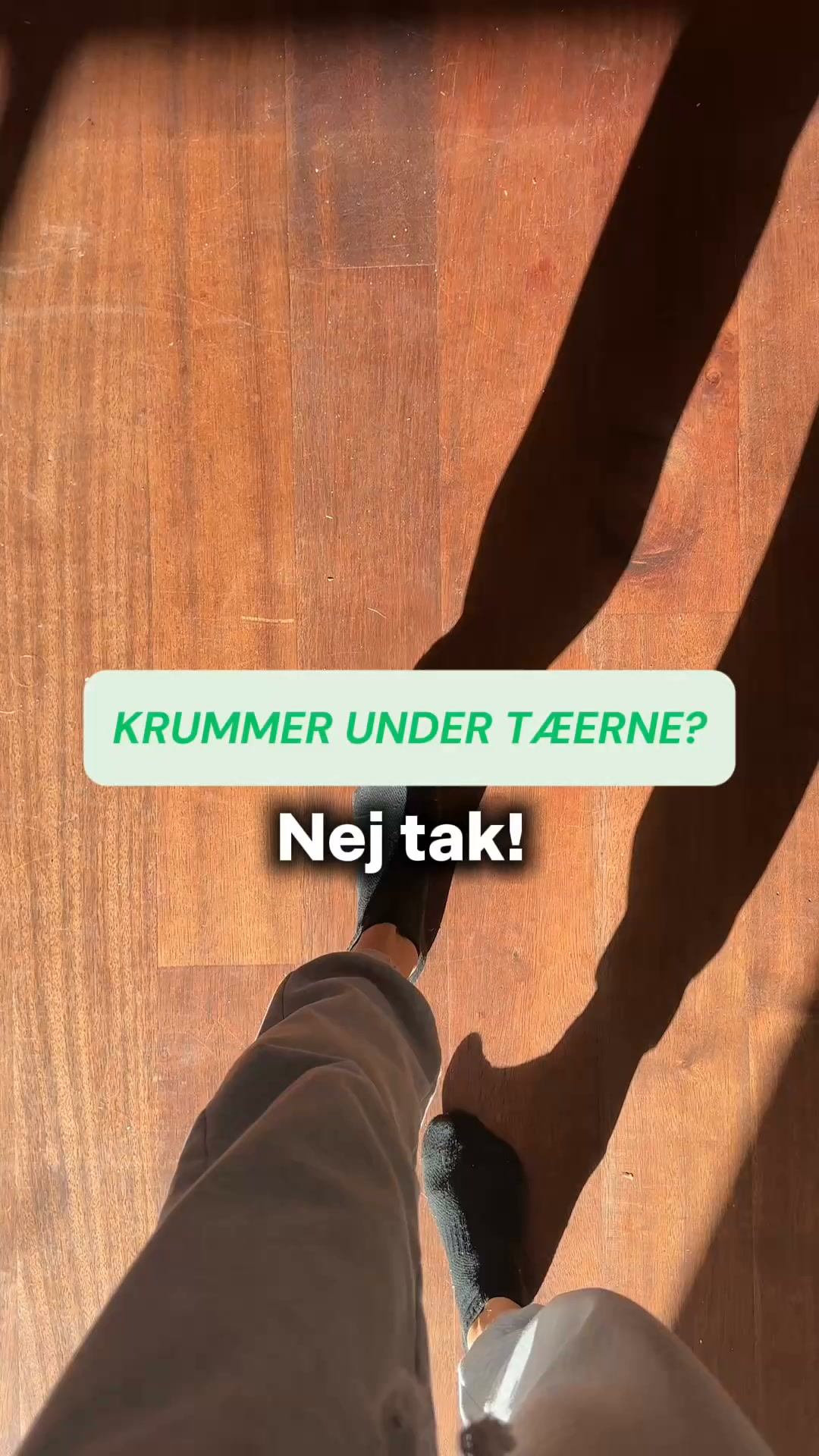 Slip for krummer under tæerne på sekunder...!