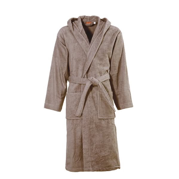 Μπουρνούζι nef-nef homeware με κουκούλα comfort mocca large
