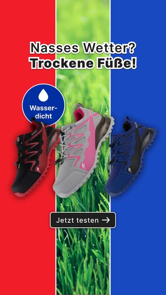 Farbenfrohe Wanderschuhe sichern!