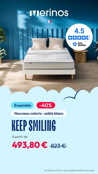 40% sur votre matelas