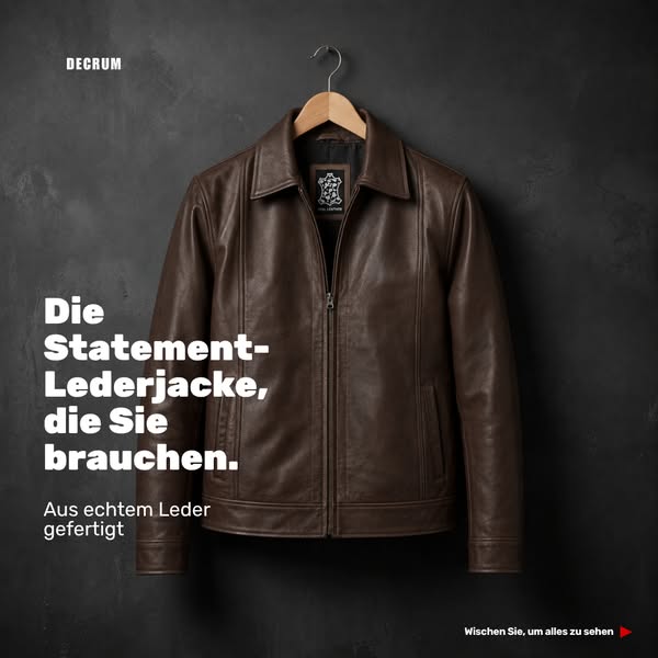Herrenjacke aus echtem Leder