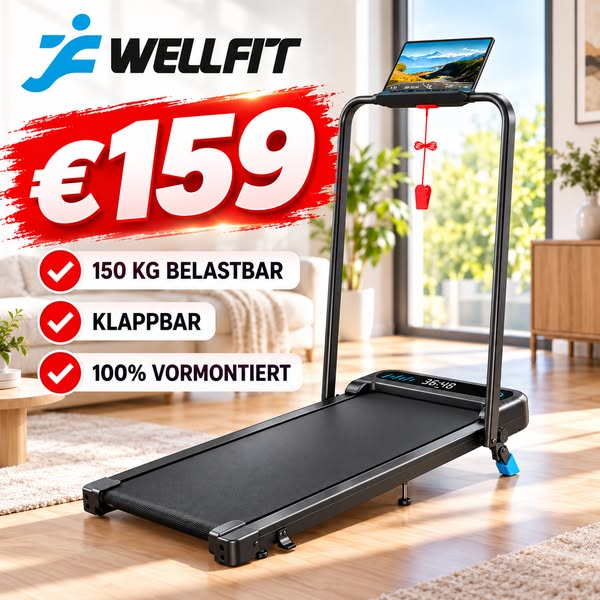 TM037 Laufband mit Bosch® Motor, klappbar & mit Steigung für Zuhause