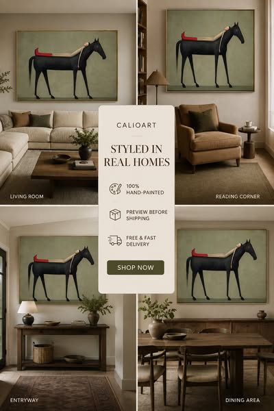 A Surrealist Journey with Woman & Black Horse