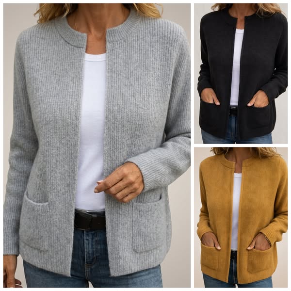 Chaqueta de punto Luz | Con cremallera y con bolsillos